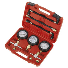 Load image into Gallery viewer, Sealey Motorcycle Compression & Fuel Pressure Gauge Set 3pc