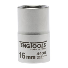 Load image into Gallery viewer, Teng Socket 1/2" Drive 16mm Stainless - 6pt