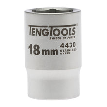 Load image into Gallery viewer, Teng Socket 1/2" Drive 18mm Stainless - 6pt