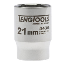 Load image into Gallery viewer, Teng Socket 1/2" Drive 21mm Stainless - 6pt