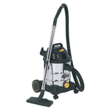 Load image into Gallery viewer, Sealey Vacuum Cleaner Industrial Wet & Dry 20L 1250W/110V Stainless Drum