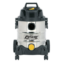 Load image into Gallery viewer, Sealey Vacuum Cleaner Industrial Wet & Dry 20L 1250W/110V Stainless Drum