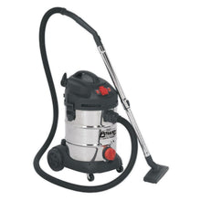 Load image into Gallery viewer, Sealey Vacuum Cleaner Industrial 30L 1400W/230V Stainless Drum Auto Start