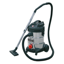 Load image into Gallery viewer, Sealey Vacuum Cleaner Industrial 30L 1400W/230V Stainless Drum