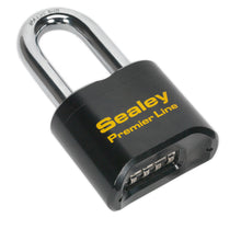 Load image into Gallery viewer, Sealey Steel Body Combination Padlock Long Shackle 62mm