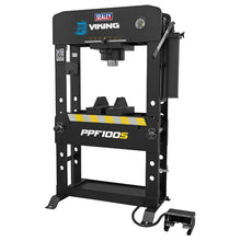 Load image into Gallery viewer, Sealey Viking Air/Hydraulic Press 100 Tonne Floor Type, Sliding Ram and Foot Pedal
