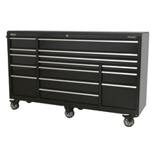 Load image into Gallery viewer, Sealey Rollcab 15 Drawer Heavy-Duty Black 1845mm