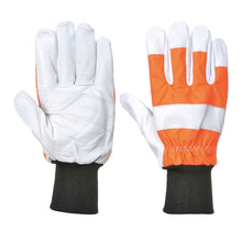 Load image into Gallery viewer, Portwest Oak Chainsaw Protective Glove (Class 0) Orange A290