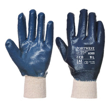 Load image into Gallery viewer, Portwest Nitrile Knitwrist Navy A300