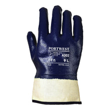Load image into Gallery viewer, Portwest Fully Dipped Nitrile Safety Cuff Navy A302