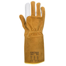 Load image into Gallery viewer, Portwest TIG Welding Gauntlet Brown A521
