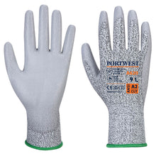 Load image into Gallery viewer, Portwest LR Cut PU Palm Glove Grey A620