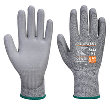 Load image into Gallery viewer, Portwest Cut C13 PU Glove Grey A622
