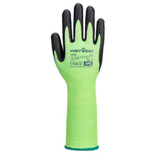 Load image into Gallery viewer, Portwest Green Cut Glove Long Cuff Green/Black A632