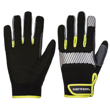 Load image into Gallery viewer, Portwest PW3 General Utility Cut Resistant Glove Black/Yellow A770