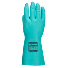 Load image into Gallery viewer, Portwest Nitrosafe Plus Chemical Gauntlet Green A812
