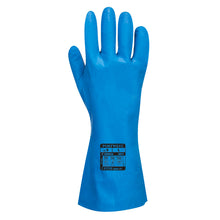 Load image into Gallery viewer, Portwest Food Approved Nitrile Gauntlet Blue A814