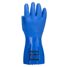 Load image into Gallery viewer, Portwest Marine Ultra PVC Chemical Gauntlet Blue A881