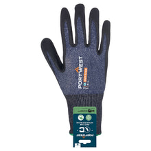 Load image into Gallery viewer, Portwest SG Cut C15 Nitrile Glove (Retail) Blue/Black APR18 (Pack of 6 pairs)