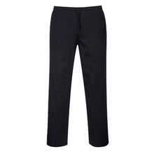 Load image into Gallery viewer, Portwest Drawstring Trousers Black C070