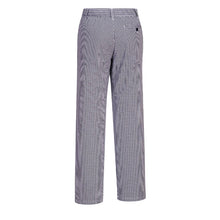 Load image into Gallery viewer, Portwest Barnet Chefs Trousers Blue Check C075