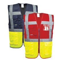 Load image into Gallery viewer, Portwest Paris Hi-Vis Contrast Executive Vest C276
