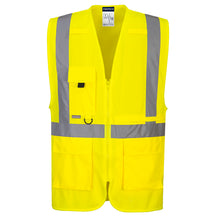 Load image into Gallery viewer, Portwest Hi-Vis Tablet Pocket Executive Vest C357