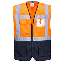 Load image into Gallery viewer, Portwest Warsaw Hi-Vis Contrast Executive Vest C476