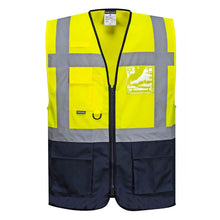 Load image into Gallery viewer, Portwest Warsaw Hi-Vis Contrast Executive Vest C476