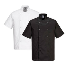 Load image into Gallery viewer, Portwest Cumbria Chefs Jacket S/S C733