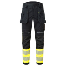 Load image into Gallery viewer, Portwest PW3 FR Hi-Vis Class 1 Holster Trousers Yellow/Black FR416
