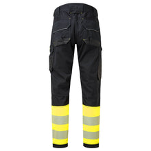Load image into Gallery viewer, Portwest PW3 FR Hi-Vis Class 1 Holster Trousers Yellow/Black FR416