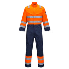 Load image into Gallery viewer, Portwest Modaflame RIS Navy/Orange Coverall Orange/Navy MV29