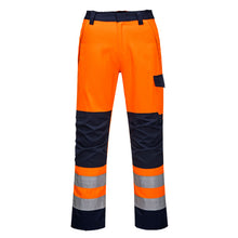 Load image into Gallery viewer, Portwest Modaflame RIS Orange/Navy Trousers Orange/Navy MV36