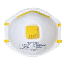 Load image into Gallery viewer, Portwest FFP1 Valved Respirator White P101 - Pack of 10
