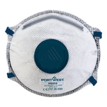 Load image into Gallery viewer, Portwest FFP2 Carbon Valved Dolomite Respirator White P223 - Pack of 10