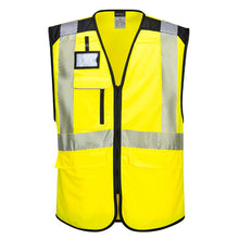 Load image into Gallery viewer, Portwest PW3 Hi-Vis Executive Vest Yellow/Black PW309