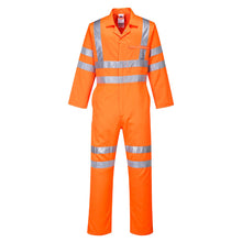 Load image into Gallery viewer, Portwest Hi-Vis Polycotton Service Coverall Orange RT42 (Tall or Regular)