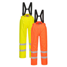 Load image into Gallery viewer, Portwest Bizflame Rain Lined Hi-Vis Antistatic FR Trousers S781