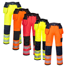 Load image into Gallery viewer, Portwest PW3 Hi-Vis Holster Pocket Work Trousers T501