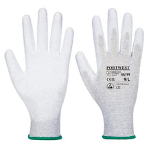 Load image into Gallery viewer, Portwest Vending Antistatic PU Palm Glove Grey VA199