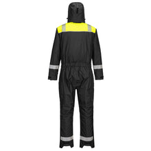 Load image into Gallery viewer, Portwest PW3 Winter Coverall Black/Yellow PW353