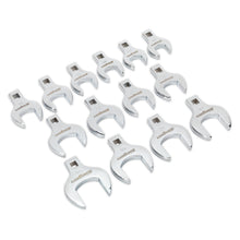 Load image into Gallery viewer, Sealey Crow's Foot Open End Spanner Set 14pc 1/2" Drive - Metric (Siegen)