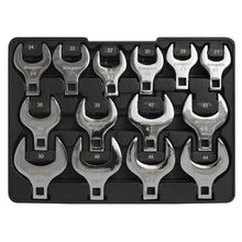 Load image into Gallery viewer, Sealey Crow's Foot Open End Spanner Set 14pc 1/2" Drive - Metric (Siegen)