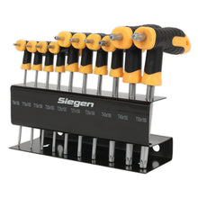 Load image into Gallery viewer, Sealey TRX-Star* Key Set 10pc T-Handle (Siegen)
