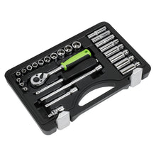 Load image into Gallery viewer, Sealey Socket Set 26pc 1/4" Drive Metric (Siegen)
