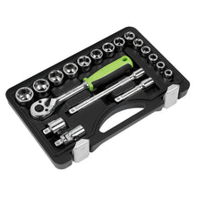 Load image into Gallery viewer, Sealey Socket Set 19pc 3/8" Drive Metric (Siegen)