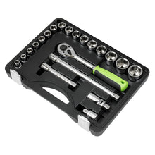 Load image into Gallery viewer, Sealey Socket Set 21pc 1/2" Drive Metric (Siegen)