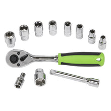 Load image into Gallery viewer, Sealey Socket Set 12pc 1/4" Drive WallDrive Metric (Siegen)