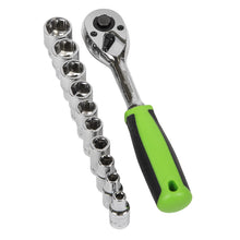 Load image into Gallery viewer, Sealey Socket Set 12pc 1/4" Drive WallDrive Metric (Siegen)